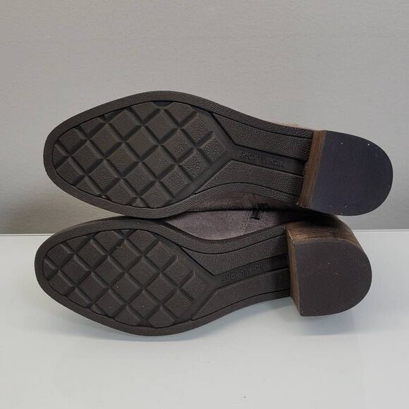 Michael Michael Kors Boots Size 6.5 Grey Brown Suede Leather Boho Artsy Hippie - Picture 7 of 11